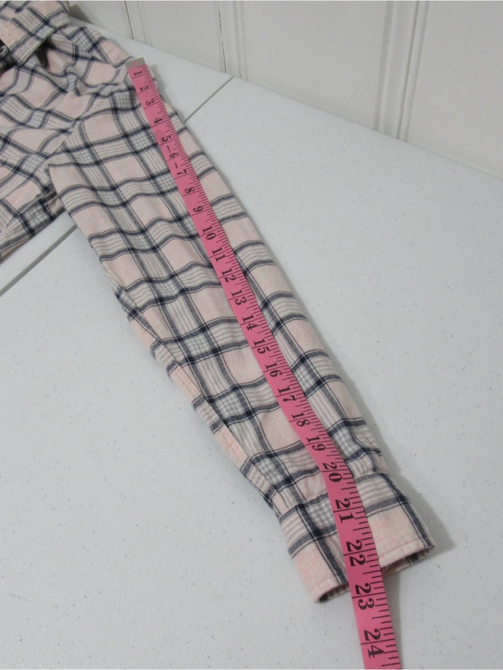 Grayson The Hero Pink Plaid Flannel Button Down Shirt Size XS - Picture 12 of 14